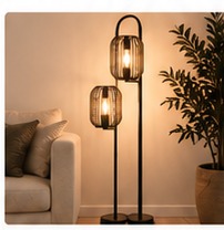 Weave vloerlamp 2L – Zwart · 2 lichts